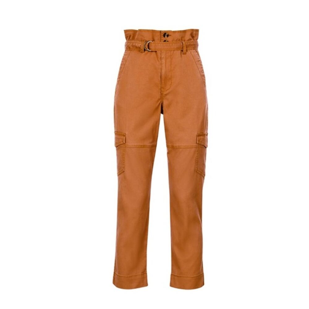CAbi Paperbag Cargo Pants Style #6045 Cashew Tan Size 0